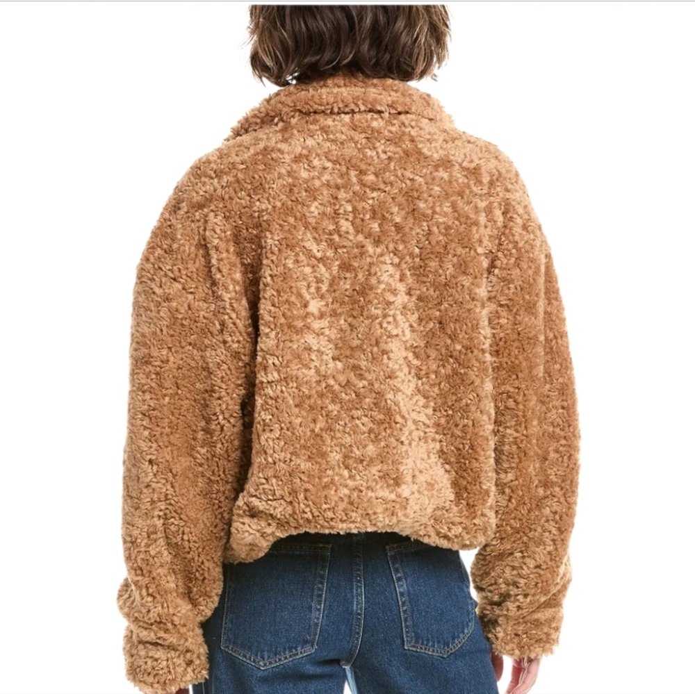 Nwt Blank Nyc Jacket Sherpa Cozy Tan Brown Sz S — image 2 of 8